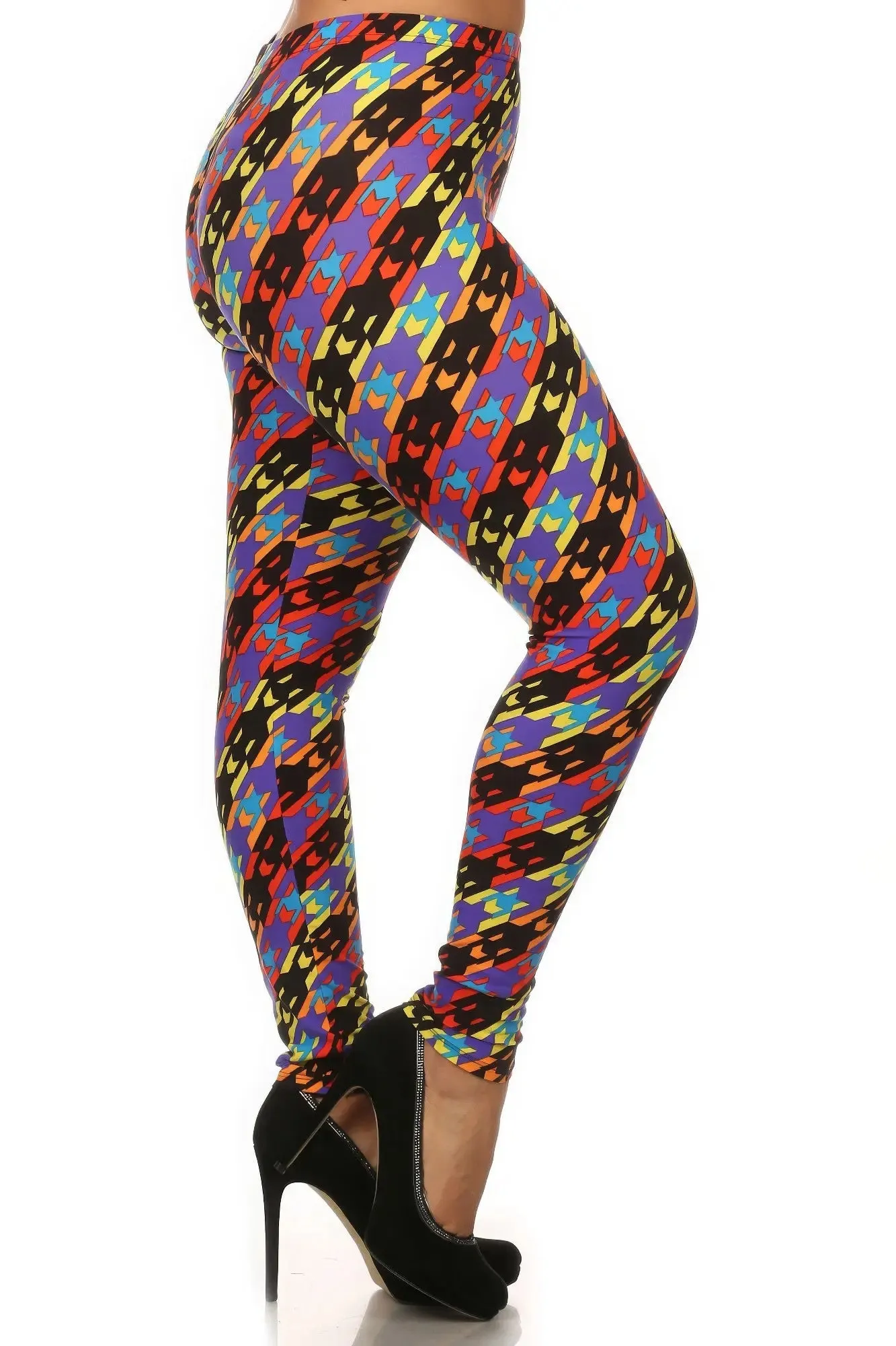 Women's One Size Fits All -Print Full Length High Waist Leggings