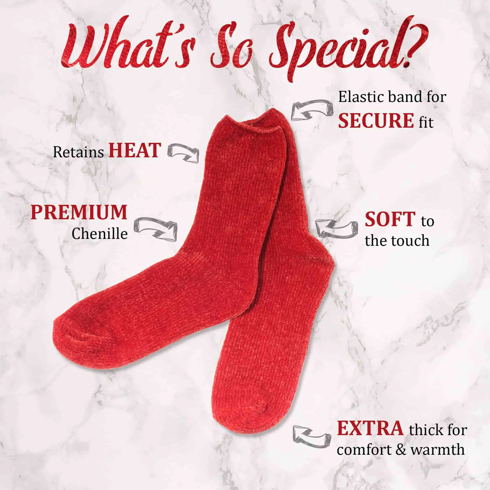 Women's Vintage Chenille Knit Socks