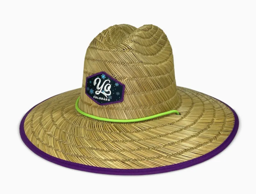 YoCO Straw Hat: Parrot Skier Sun